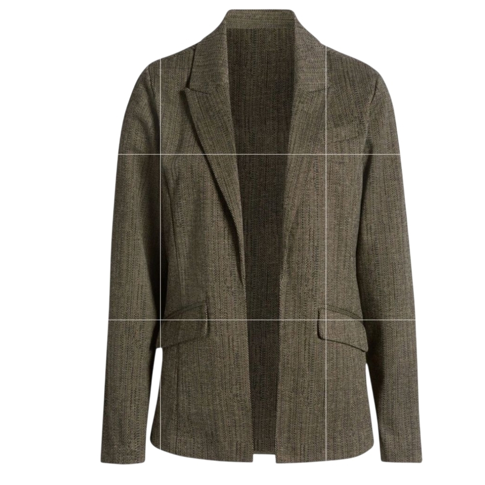 Wit & Wisdom Open Front Blazer Peanut Butter Black Brown size Large